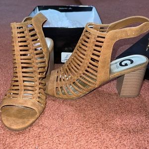 Guess Wedges, Light Brown, Size: 8.5